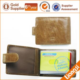 【FREE SHIPPING】LIAMS  100% genuine leather cheap button card holders