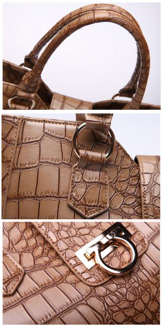 【FREE SHIPPING】LIAMS Fashion crocodile pattern leather lady bags