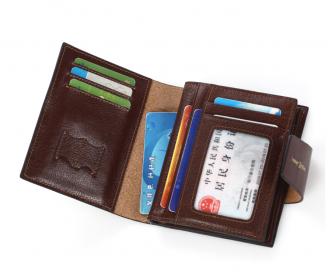 【FREE SHIPPING】JAMAY ZEYLINER Genuine Leather men 's Wallet Multiple Functions Business Wallet