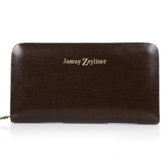 【FREE SHIPPING】JAMAY ZEYLINER Top quality zipper wallet for men cow leather wallet