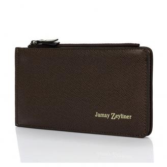 【FREE SHIPPING】JAMAY ZEYLINERCowhide long black purse genuine leather wallets notecase 