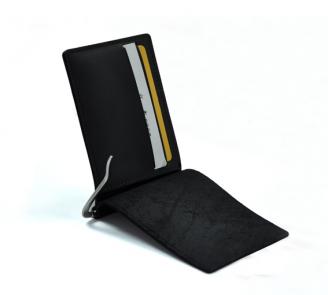 【FREE SHIPPING】LIAMS Genuine leather classic money clip wallet