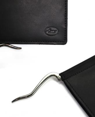 【FREE SHIPPING】LIAMS Genuine leather classic money clip wallet