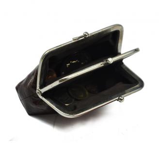 【FREE SHIPPING】LIAMS Hasp lady wallet metal buckle coin purse