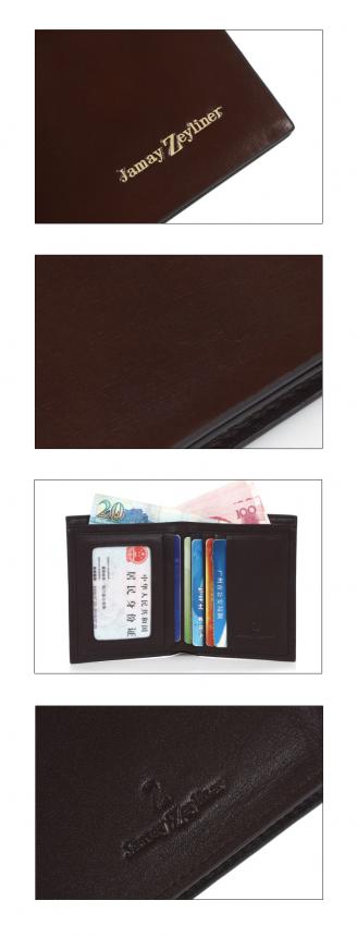 【Free Shipping】Jamay zeyliner designer brand name wallets/wallet brand/genuine leather wallet 