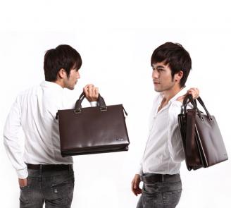 【FREE SHIPPING】Liams designer brown leather briefcases 2013