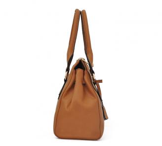 【Free shipping】 Liams guaranteed 100% real leather popular european handbags, lady mature graceful tote bag, brown bag