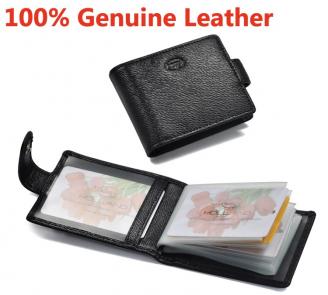 Liams simple design fashion genuine leather business cards holder leather
